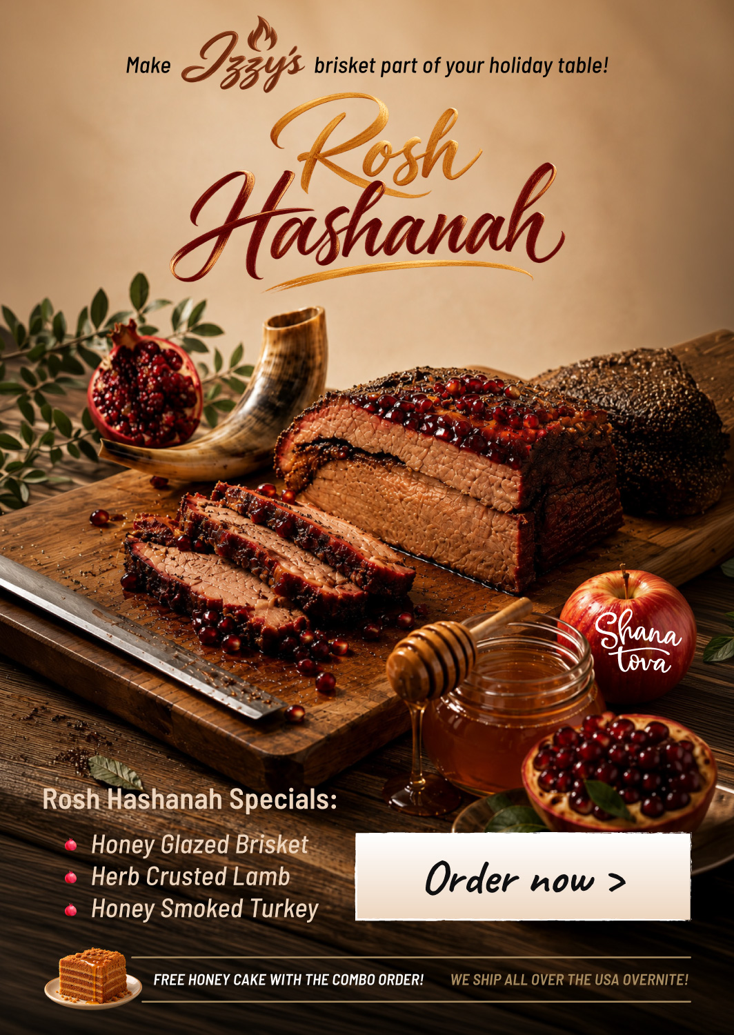 Make Izzy’s brisket part of your Rosh Hashanah